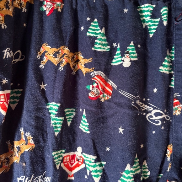 Old Navy flannel Santa and his reindeer PJ bottoms size 3x - Picture 2 of 4